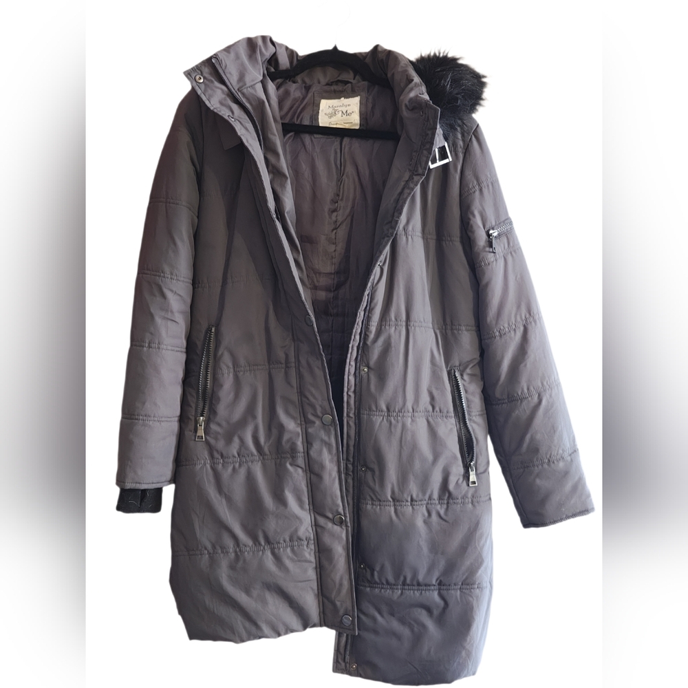 Maralyn & Me Gray Puffer Coat